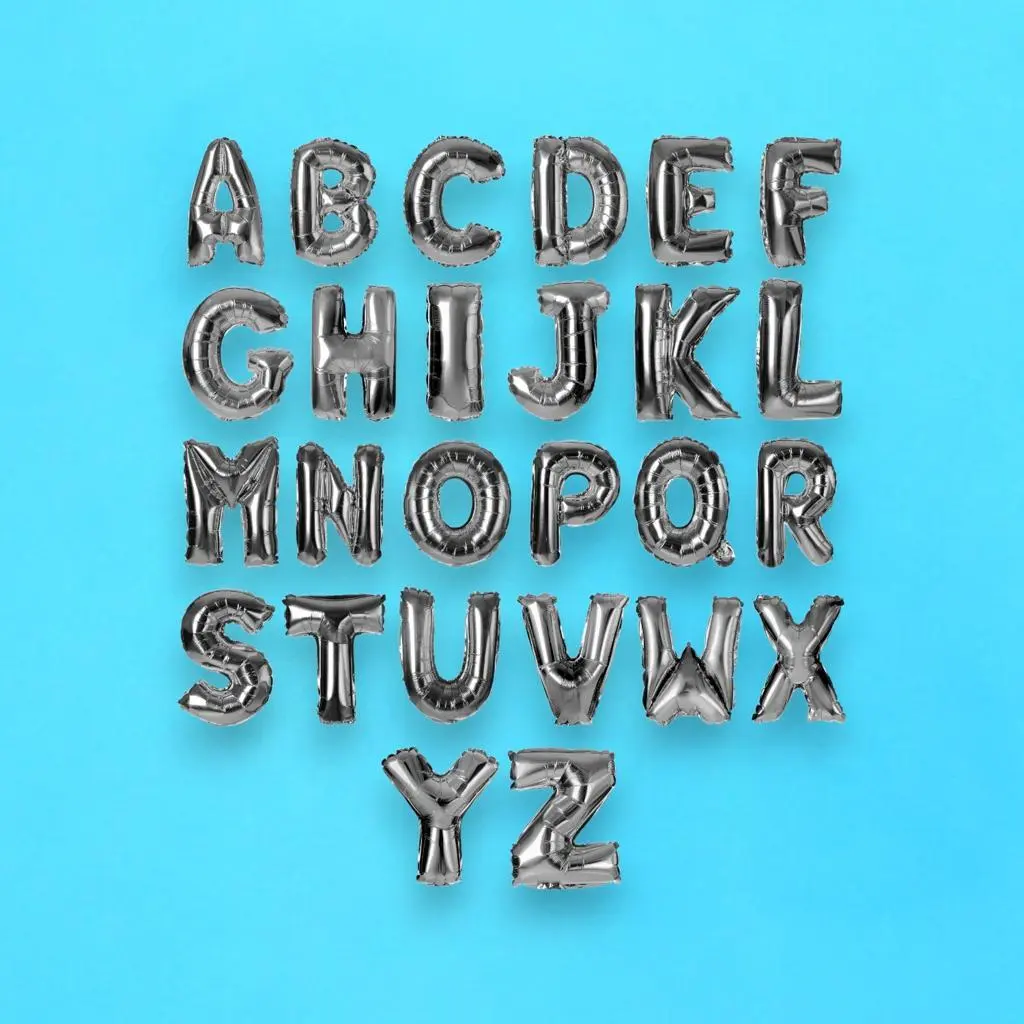 Silver Letter Helium Balloon 0169